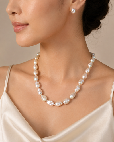 Handmade Natural Baroque Pearl Jewelry