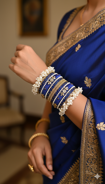 Kundan and pearl bangles set – festive traditional jewelry by Urban Gear