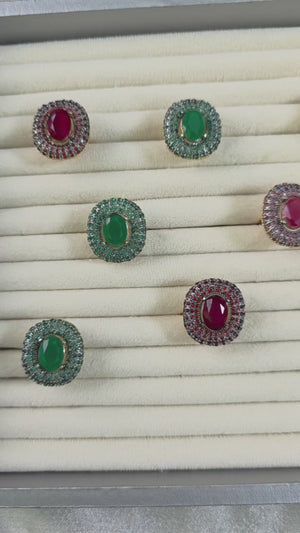 green stone statement ring