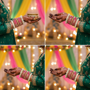 Handcrafted maroon Kundan and pearl bangles set – festive traditional jewelry by Urban Gear