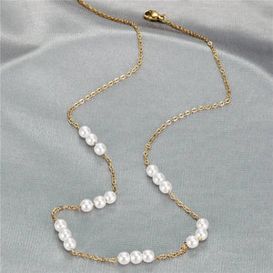 Elegant White Pearl Necklaces-Urbangear