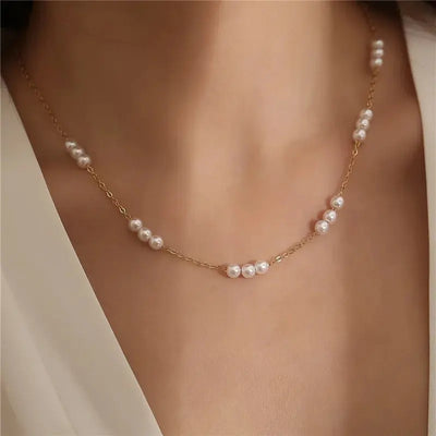 Elegant White Pearl Necklaces-Urbangear