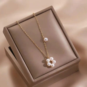 Flower Pearl Chain Necklace Urbangear