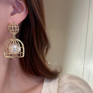 Pearl Cage Earrings Urbangear