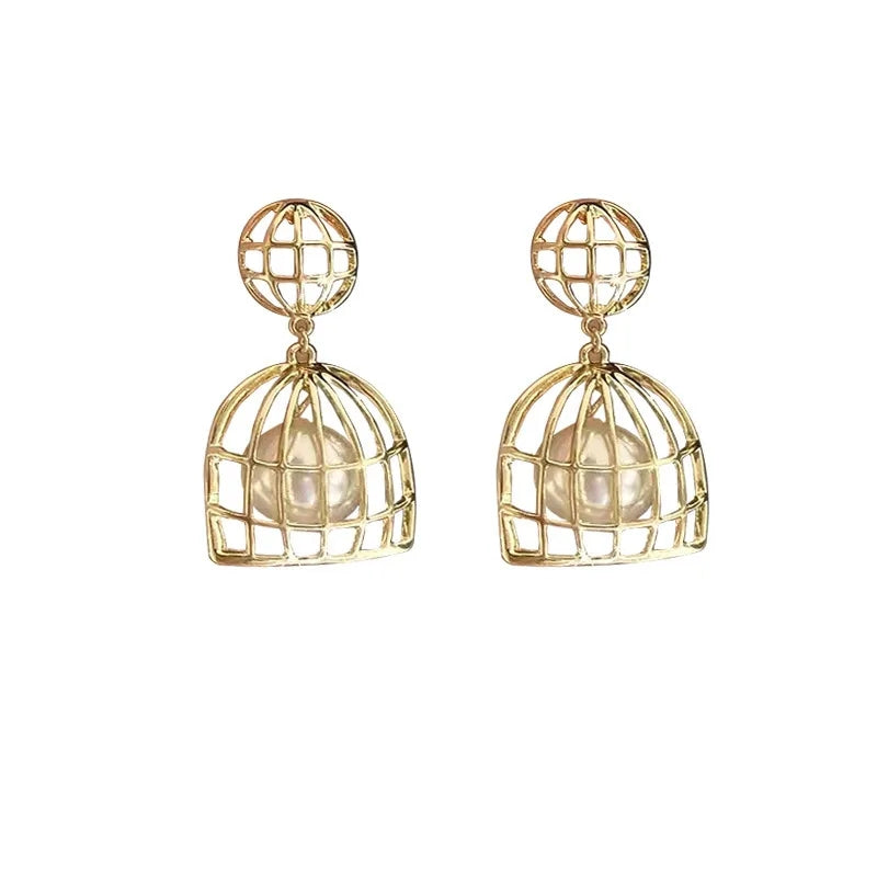 Pearl Cage Earrings Urbangear