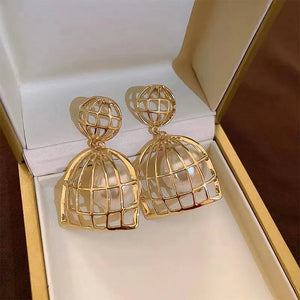 Pearl Cage Earrings Urbangear